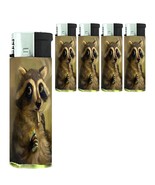 Smoking Racoon Novelty Lighters Set of 5 Electronic Refillable Butane - $288.40 MXN