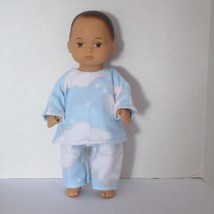 Blue Clouds flannel Pj&#39;s fits 8 inch AG Caring for Baby doll - $7.95