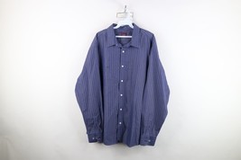 Untuckit Mens 2XL XXL Distressed Pinstriped Collared Button Dress Shirt ... - $24.70