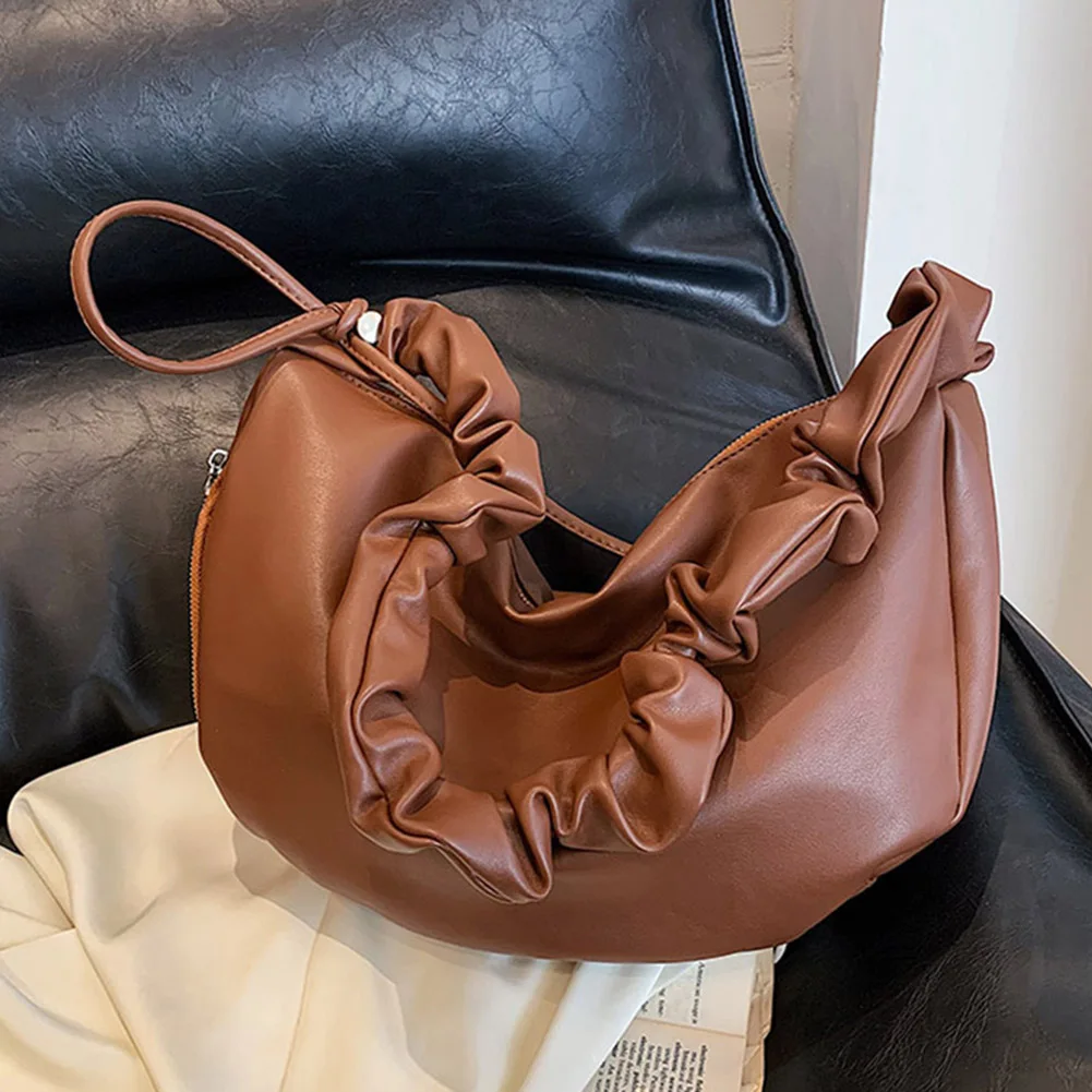 Pleated Underarm Bag Drawstring Fashion Women Cloud Bubble Bag Casual Portable S - $68.92