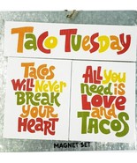 The Spring Shop Taco Tuesday and Taco Love Magnets on Hanging Tray NWT - €6,63 EUR