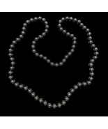 30” Black Freshwater Cultured Pearl Necklace 8mm Hand Knotted High Luster - $2,359.97 MXN