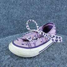 Converse Girls Sneaker Shoes Purple Fabric Lace Up Size T 5 Medium - £17.31 GBP