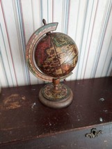 Italian Miniature World Globe Made In Italy 9 Inch Tall Bookshelf Librar... - $18.69