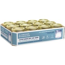 Anchor Hocking 10984AHG17 Canning Jar Regular Mouth 8 Oz (12-PACK) - £31.16 GBP