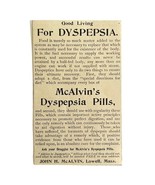 McAlvin&#39;s Dyspepsia Medicine 1894 Advertisement Victorian Pills ADBN1ff - $372.45 MXN