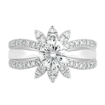 1.70 Ct Round Lab Grown Diamond Engagement Ring 14K White Gold Women VVS-VS-FG - £1,131.15 GBP