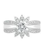 1.70 Ct Round Lab Grown Diamond Engagement Ring 14K White Gold Women VVS... - £1,149.44 GBP