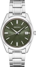 Seiko Essentials Quartz Green Dial Men&#39;s Watch SUR527 - £157.89 GBP