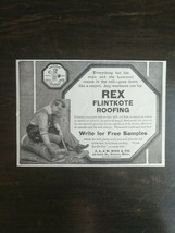 Vintage 1907 Rec Flintkote Roofing J.A. &amp; W Bird Company Original Ad - £5.24 GBP
