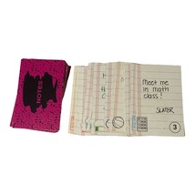 Game Parts Pieces Saved by the Bell 1992 Pressman 36 Pink Notes Cards Only - $3.39