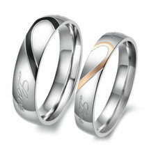 Word &#39;Love&#39; Wedding/Anniversary Titanium Stainless Ring Band Size 9,10,1... - £16.47 GBP