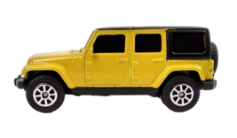 Adventure Force 2015 Jeep Wrangler unLimited Yellow Maisto Die cast Metal 1:64 - $8.00