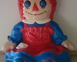 Raggedy Ann Shelf Sitter ~ 7&quot; Tall x 7&quot; Wide ~ Ceramic ~ Red ~ White ~ Blue - £11.72 GBP