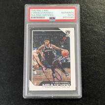 2018-19 NBA Hoops #98 D&#39;Angelo Russell Signed Card AUTO PSA Slabbed Nets - £79.92 GBP