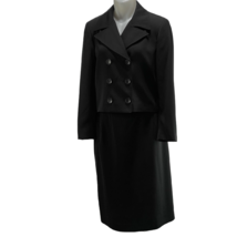 Harve Benard By Benard Holtzman Skirt Suit Black Cropped Jacket Woman&#39;s Size 12 - £21.57 GBP
