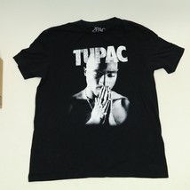 2Pac Tupac Shakur Black T-Shirt Rap Rapper Hip-Hop Praying Hands Size LARGE - $15.63