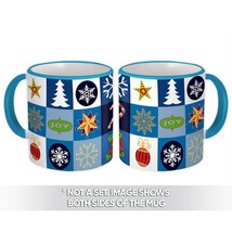 Christmas Quilt : Gift Mug Winter Pattern Kids Wall Decor New Year Snowflake Bau - £12.70 GBP