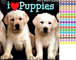 I Love Puppies - 12 Month 2020 Wall Calendar - with 100 Reminder Stickers-
sh... - £7.90 GBP