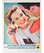 PEPSI COLA - 1962 Vintage Print Ad - Beverage - GIRL BOY - Think young -... - $11.37