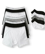 Wonder Nation Boys 5 Pack Boxer Briefs Underwear Medium &amp; 5 Pair No Show... - £11.82 GBP