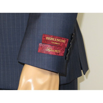 Men Suit BERLUSCONI Turkey 100% Italian Wool Super 180's Vested #Ber3 Ink Blue image 7