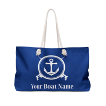 24x13-inch Boat Tote Bag Customized with Boat Name Stylish Colors Gift for Dad - £30.83 GBP
