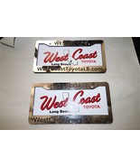Pair of West Coast Toyota of Long beach Dealership License Plate Frame - €23,57 EUR