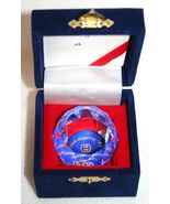 Vintage KOREA HOUGHTON CORP Faceted Gem Cut Crystal PAPERWEIGHT &amp; BOX Rare - $138.03 CAD