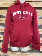 Nike Therma-Fit Red Just Do It Hooded Sweatshirt Men&#39;s Size M Activewear... - $374.59 MXN