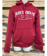 Nike Therma-Fit Red Just Do It Hooded Sweatshirt Men&#39;s Size M Activewear... - $374.22 MXN