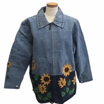 Quacker Factory Sunflower Suede Leather Coat Jacket Women&#39;s Plus 1X  - $55.71