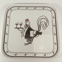 Rooster Zrike Cocktails Plate Serving Tray Martinis Olives Snack Square Chicken - £12.07 GBP