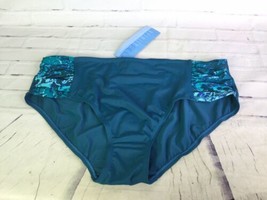 Infinity Blu Blue Green Brief Swim Bottoms Swimwear Stretch Womens Plus ... - £13.56 GBP