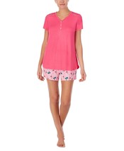 Cuddl Duds Womens Short Sleeve V-Neck T-Shirt Pink Size Small - £31.97 GBP