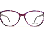 Liu Jo Eyeglasses Frames LJ2660R 518 Clear Purple Marble Gold Cat Eye 53... - $60.59
