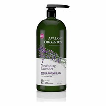 Avalon Organics Bath & Shower Gel, Nourishing Lavender, 32 Oz - £33.77 GBP