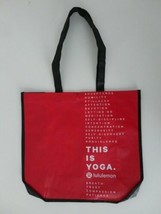 2 x New LULULEMON This Is Yoga Red Reusable Shopping Gym Lunch Bag Large - £8.52 GBP