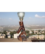 Vintage Rustic Natural Wood Tree Table Lamp Lighting Italy Home Bar Deco... - $4,134.51 MXN