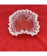 Vtg Fenton Hobnail Bon Bon Dish French Opalescent  Moonstone Glass MCM A... - $9.46