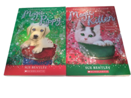 Magic Puppy Snowy Wishes &amp; Magic Kitten A Christmas Surprise Sue Bentley... - $12.62