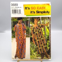 UNCUT Vintage Sewing PATTERN Simplicity 0689, Misses 1994 Long Dress Tunic Pants - £9.88 GBP
