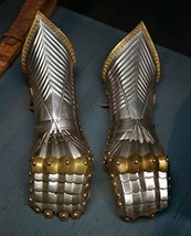 NAUTICALMART Medieval Replica Brass Armor Gauntlets by - £309.90 GBP