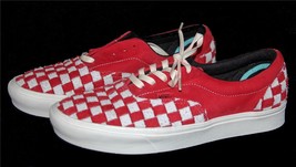 VANS Era ComfyCush Red Off-White Weaved Checkerboard Raw Suede Shoes Mn&#39;... - $64.99