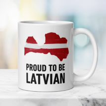 Patriotic Latvian Mug Proud to be Latvian, Gift Mug with Latvian Flag - £17.13 GBP