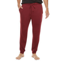 Stafford Men&#39;s Knit Sweater Pajama Jogger Pants Size  LARGE Burgundy New - £21.00 GBP