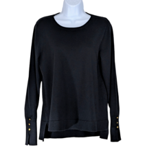 Philosophy Republic Clothing Size L Black Long Sleeve Pullover Sweater Top - £13.19 GBP