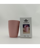 Titaperlamesh Cups Pink Drinking Cup, 350ml Wheat Straw Cup, Cylindrical... - $10.99