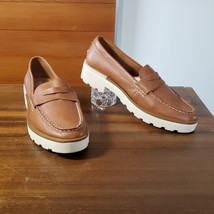 Sperry Size 8 Top Sider Penny Loafer Boat Shoe Flats Leather Tan Brown Cushioned - $74.48