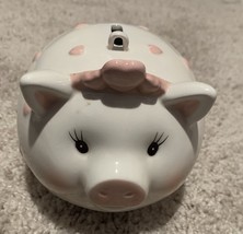 Mud Pie Little Princess Mini Piggy Bank Pink Hearts - $223.67 MXN